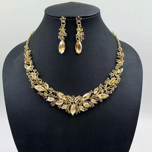 returnable Flower Necklace Earrings